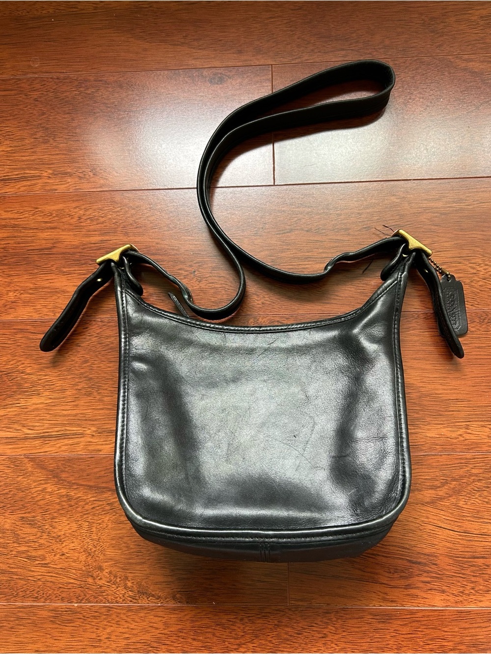 9950 Coach Vintage Janice Legacy Black Leather Crossbody Bag USA Made